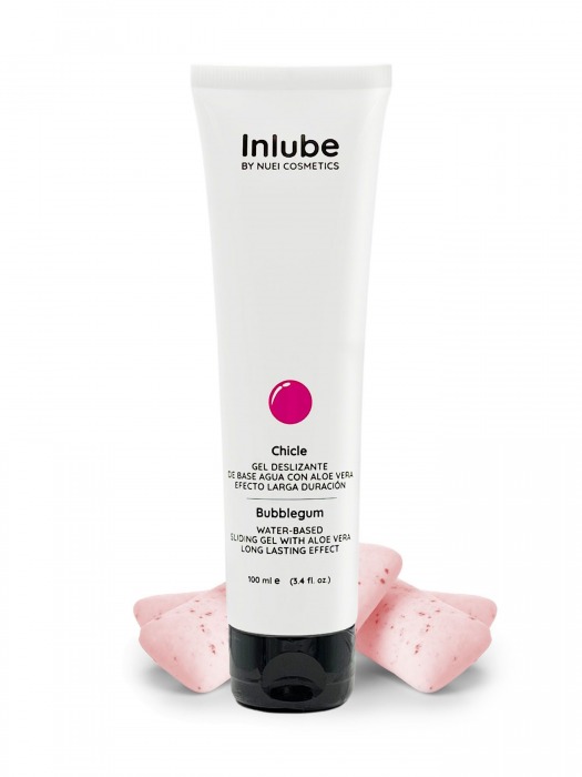 Лубрикант на водной основе Nuei Inlube с алоэ вера и ароматом бабл-гам - 100 мл. - Nuei cosmetics - купить с доставкой в Архангельске