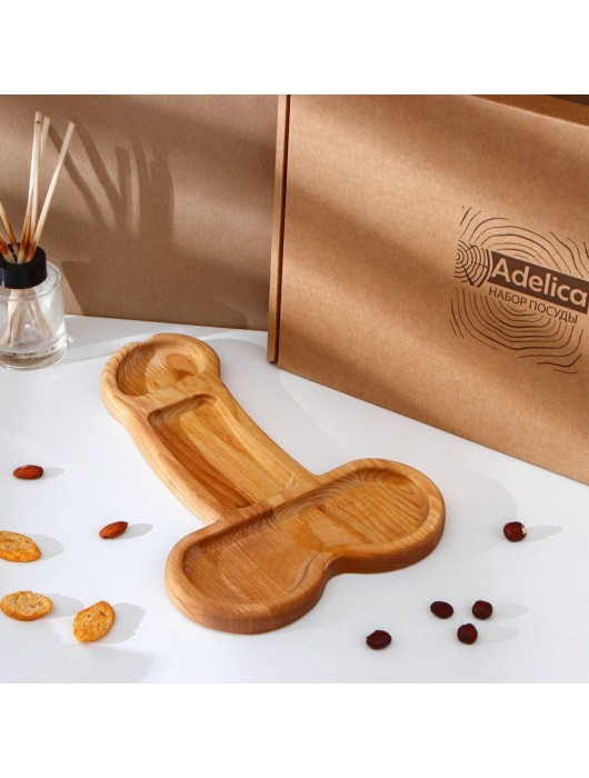 Деревянное блюдо для подачи в форме члена (32,5 х 20 х 1,7 см) - Сима-Ленд - купить с доставкой в Архангельске