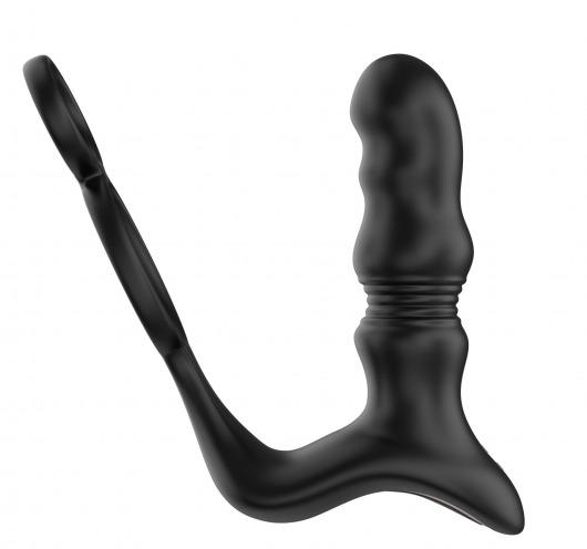 Черный вибростимулятор простаты с поступательными движениями и пультом ДУ - Secwell - в Архангельске купить с доставкой