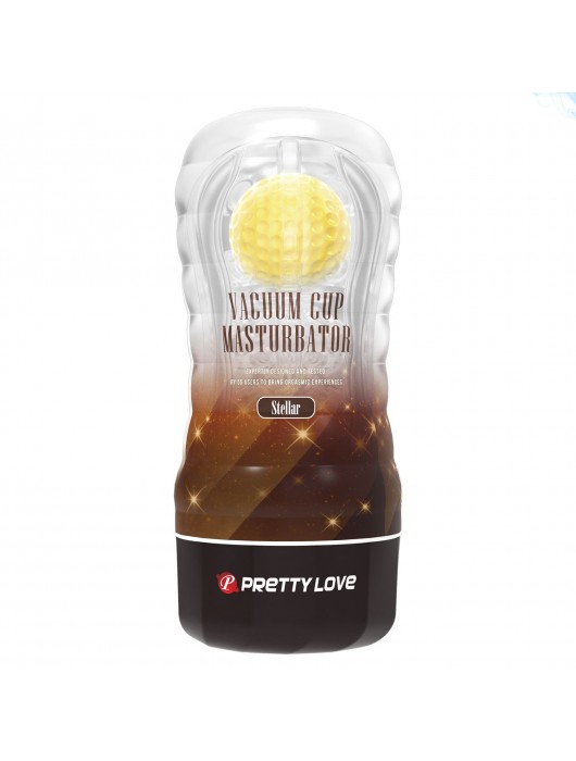 Прозрачный текстурированный мастурбатор Vacuum Cup Masturbator Stellar - Baile - в Архангельске купить с доставкой