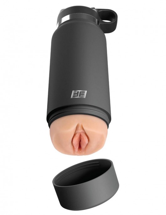 Серый мастурбатор в виде бутылки F*ck Flask - Pipedream - в Архангельске купить с доставкой