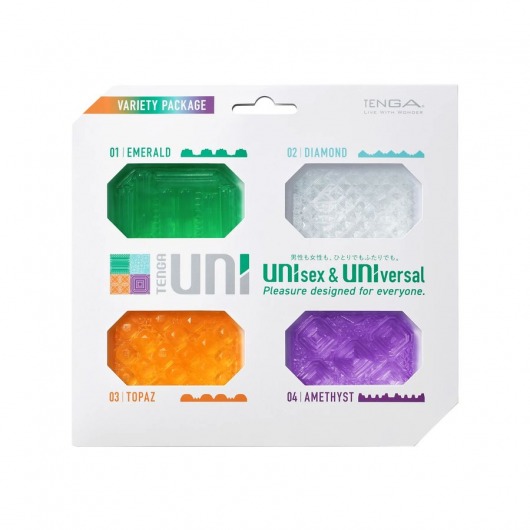 Набор из 4 мастурбаторов-стимуляторов Tenga Uni Variety Pack - Tenga - в Архангельске купить с доставкой