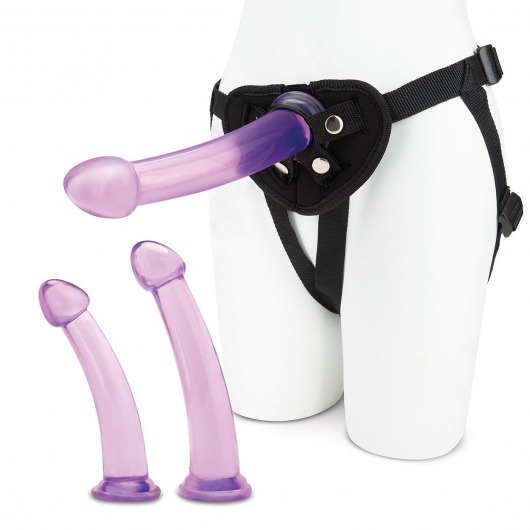 Тренировочный набор с тремя насадками Pegging Training Set - Lux Fetish - купить с доставкой в Архангельске