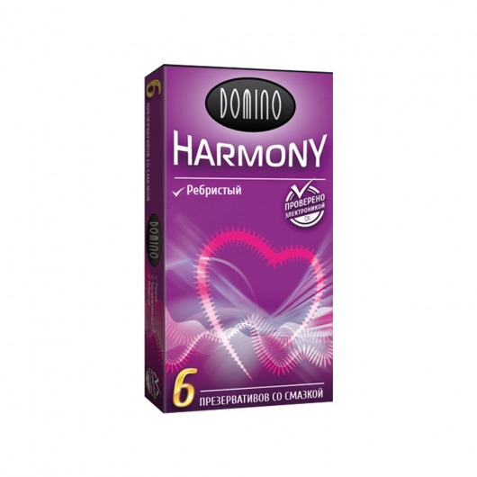 Презервативы с рёбрышками Domino Harmony - 6 шт. - Domino - купить с доставкой в Архангельске