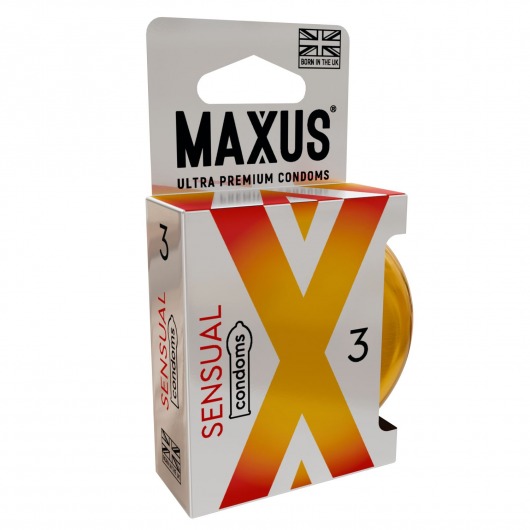 Презервативы анатомической формы Maxus Sensual - 3 шт. - Maxus - купить с доставкой в Архангельске