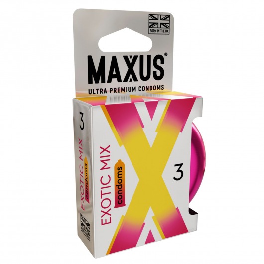 Ароматизированные презервативы Maxus Exotic Mix - 3 шт. - Maxus - купить с доставкой в Архангельске