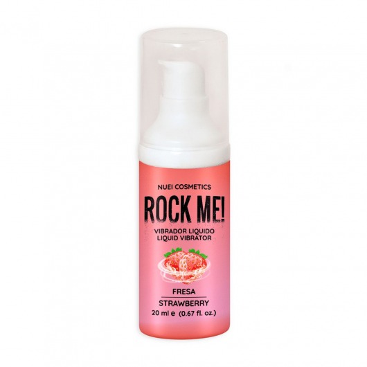 Жидкий вибратор Nuei Rock Me! с ароматом клубники - 20 мл. - Nuei cosmetics - купить с доставкой в Архангельске