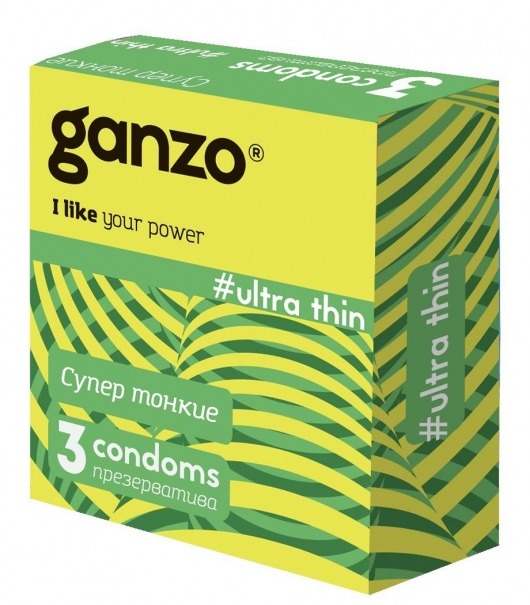 Ультратонкие презервативы Ganzo Ultra thin - 3 шт. - Ganzo - купить с доставкой в Архангельске