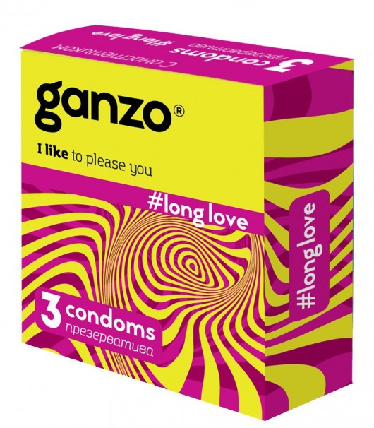 Презервативы с анестетиком для продления удовольствия Ganzo Long Love - 3 шт. - Ganzo - купить с доставкой в Архангельске