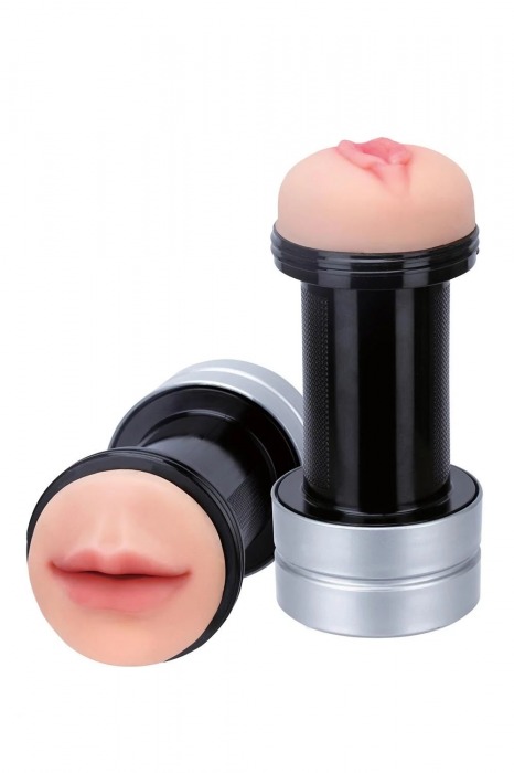 Двусторонний мастурбатор REALSTUFF 2 IN 1 HUMMER MOUTH   VAGINA - ротик и вагина - Dream Toys - в Архангельске купить с доставкой