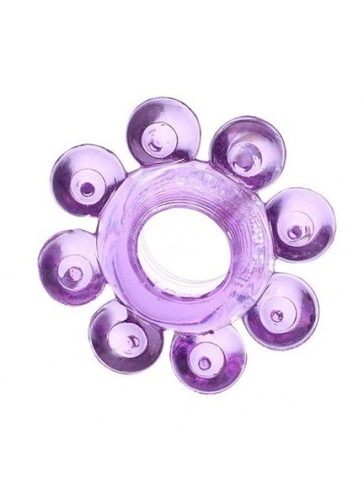 Мягкая фиолетовая гелевая насадка - Toyfa Basic - в Архангельске купить с доставкой