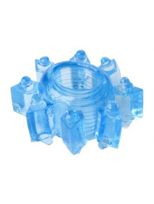 Голубая гелевая насадка-звезда - Toyfa Basic - в Архангельске купить с доставкой