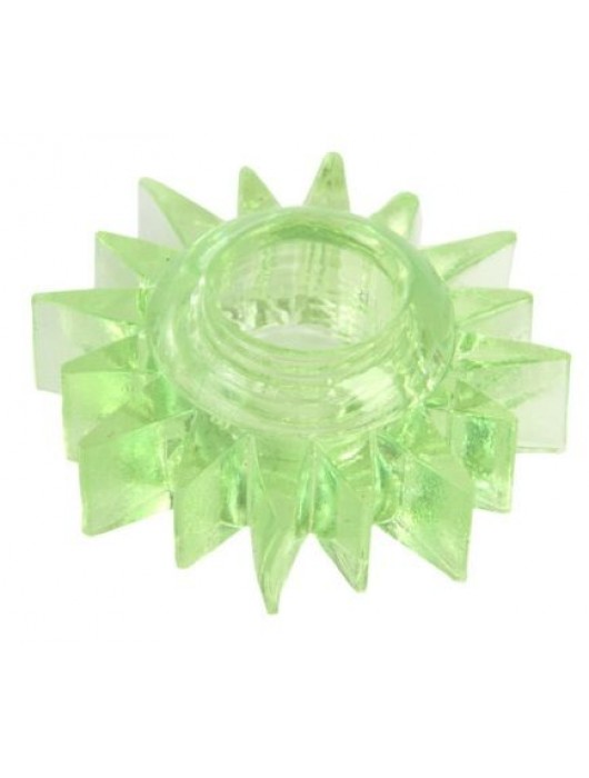 Зеленое эрекционное кольцо-солнце - Toyfa Basic - в Архангельске купить с доставкой