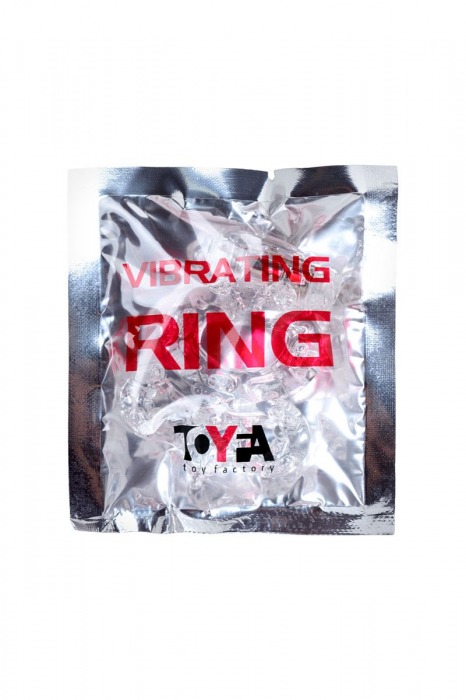 Прозрачное эрекционное кольцо с вибратором  и подхватом - Toyfa Basic - в Архангельске купить с доставкой