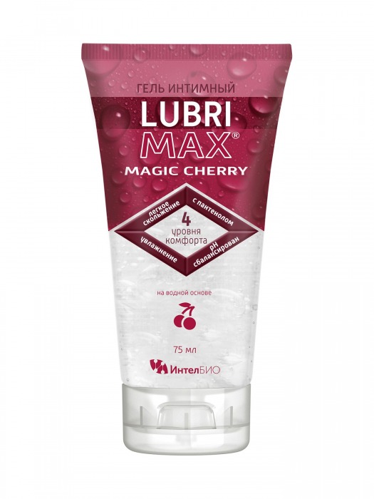 Интимный гель-смазка на водной основе Lubrimax Magic Cherry - 75 мл. - ИнтелБИО - купить с доставкой в Архангельске