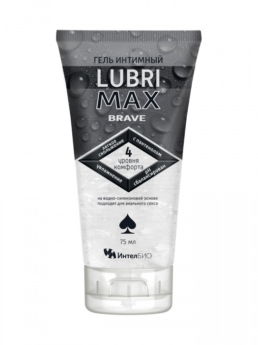 Водно-силиконовый интимный гель-смазка Lubrimax Brave - 75 мл. - ИнтелБИО - купить с доставкой в Архангельске