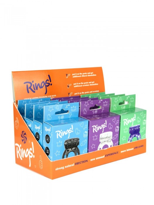 Бокс из 12 эрекционных колец Axle-pin - Lola Games - в Архангельске купить с доставкой