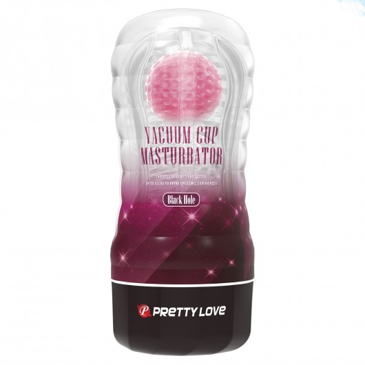 Прозрачный текстурированный мастурбатор Vacuum Cup Masturbator Black Hole - Baile - в Архангельске купить с доставкой