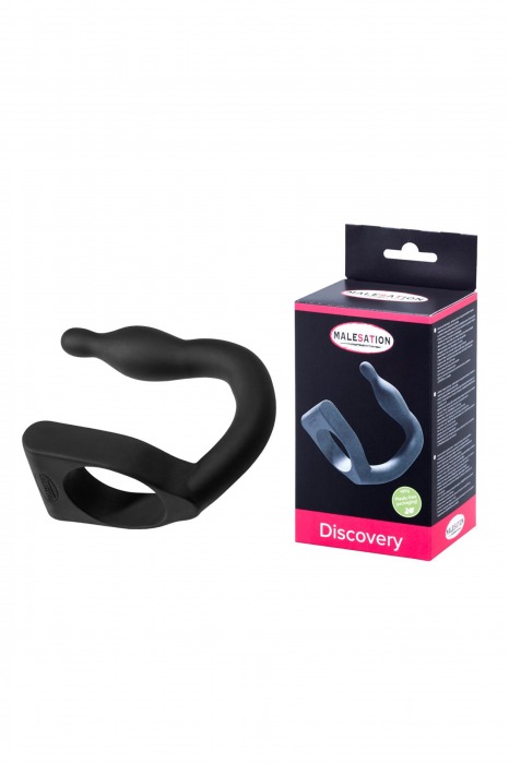 Эрекционное кольцо с вибровтулкой Discovery - MALESATION - в Архангельске купить с доставкой