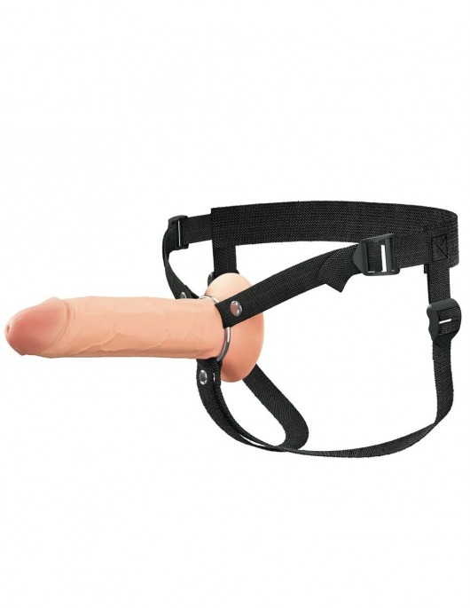 Полый страпон на ремнях 8’’ Hollow Silicone Strap-on - Pipedream - купить с доставкой в Архангельске