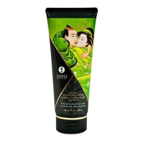 Массажный крем для тела с ароматом груши и зелёного чая Pear   Exotic Green Tea - 200 мл. - Shunga - купить с доставкой в Архангельске