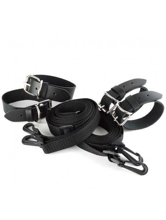 Черный комплект для растяжки на кровати «Новичок» - Sitabella - купить с доставкой в Архангельске