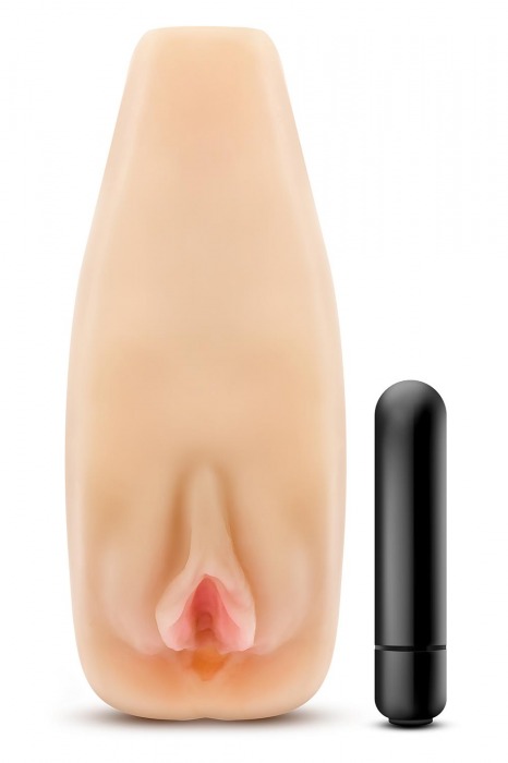 Мастурбатор-вагина с вибрацией Soft   Wet Natasha Realistic Beige Masturbator - Blush Novelties - в Архангельске купить с доставкой
