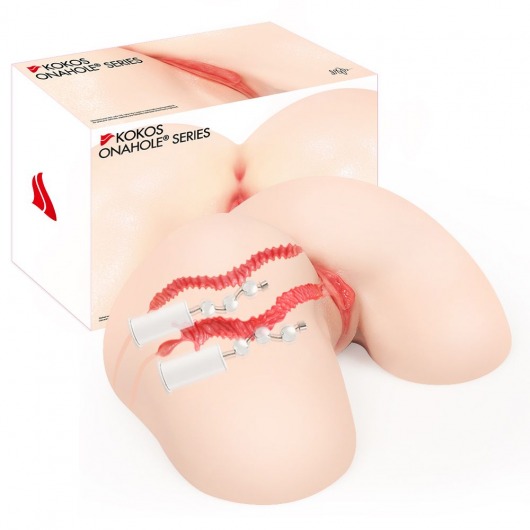 Мастурбатор-полуторс с двойным слоем материала и вибрацией Vanilla Onahole - KOKOS - в Архангельске купить с доставкой