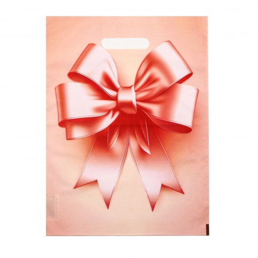 Пакет с принтом в виде банта с вырубной ручкой (30х40 см) - Сима-Ленд - купить с доставкой в Архангельске