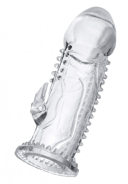 Прозрачная насадка на пенис с шипиками и коготком - 13,5 см. - A-toys - в Архангельске купить с доставкой