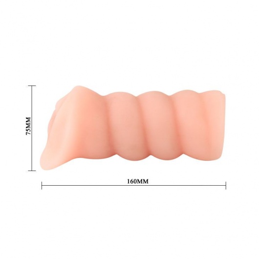 Мастурбатор-вагина с вибрацией и углублениями под пальцы - 16 см. - Baile - в Архангельске купить с доставкой