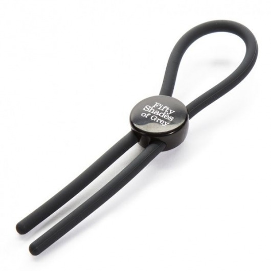 Тёмно-серое эрекционное кольцо с зажимом Again and Again Adjustable Cock Ring - Fifty Shades of Grey - в Архангельске купить с доставкой