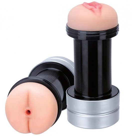 Мастурбатор 2-в-1 REALSTUFF 2 IN 1 HUMMER ANUS   VAGINA: вагина и анус - Dream Toys - в Архангельске купить с доставкой