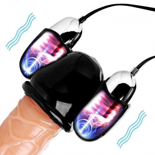 Черная стимулирующая насадка для головки полового члена Multi Speed Vibrating Penis Head Teaser - XR Brands - в Архангельске купить с доставкой