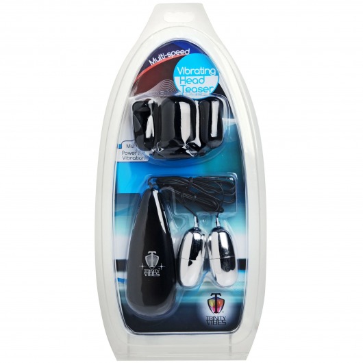 Черная стимулирующая насадка для головки полового члена Multi Speed Vibrating Penis Head Teaser - XR Brands - в Архангельске купить с доставкой