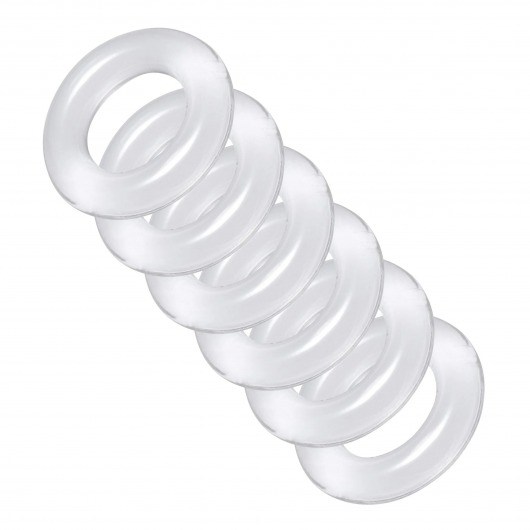 Комплект из 6 прозрачных эрекционных колец Ring Master Custom Ball Stretcher Kit - XR Brands - в Архангельске купить с доставкой