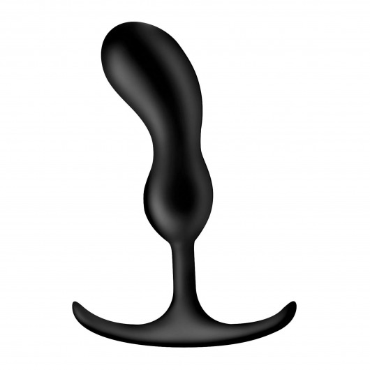 Черный массажер простаты с утяжелителями Premium Silicone Weighted Prostate Plug Medium - 16,3 см. - XR Brands - в Архангельске купить с доставкой