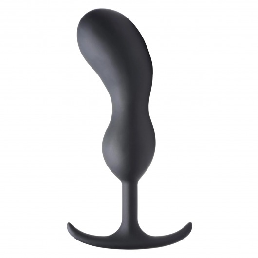 Черный массажер простаты с утяжелителями Premium Silicone Weighted Prostate Plug XL - 20,8 см. - XR Brands - в Архангельске купить с доставкой