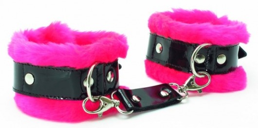 Розовые наручники с мехом BDSM Light - БДСМ Арсенал - купить с доставкой в Архангельске