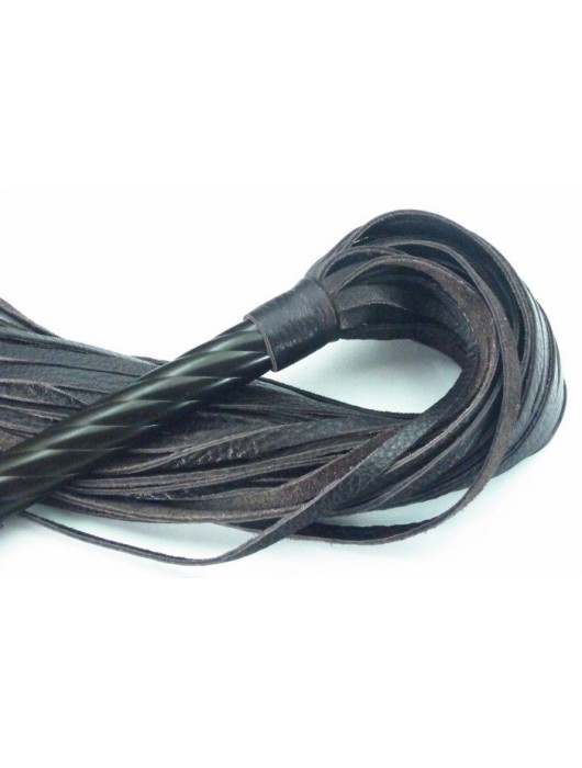 Длинная плеть с рукоятью цвета шоколада - 66 см. - БДСМ Арсенал - купить с доставкой в Архангельске