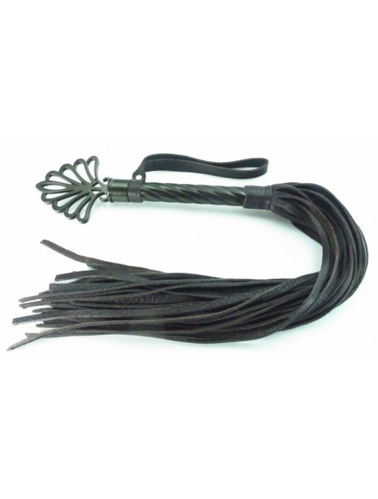 Длинная плеть с рукоятью цвета шоколада - 66 см. - БДСМ Арсенал - купить с доставкой в Архангельске