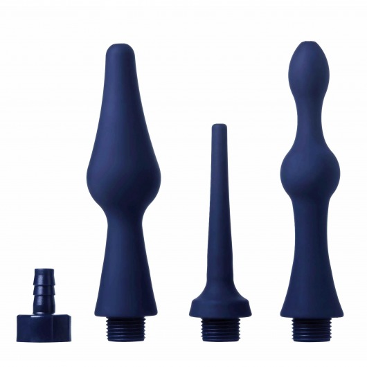 Набор из 3 универсальных насадок для анального душа Universal 3 Piece Silicone Enema Attachment Set - XR Brands - купить с доставкой в Архангельске