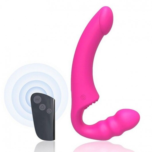 Розовый безремневой страпон Straples Strap-On Dildo - Erokay - купить с доставкой в Архангельске
