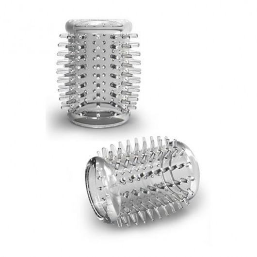 Прозрачная насадка с шипами STAY HARD COCK SLEEVE 01 CLEAR - Blush Novelties - в Архангельске купить с доставкой