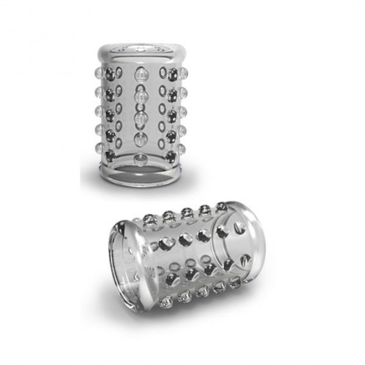 Прозрачная насадка на пенис с шишечками STAY HARD COCK SLEEVE 02 CLEAR - Blush Novelties - в Архангельске купить с доставкой