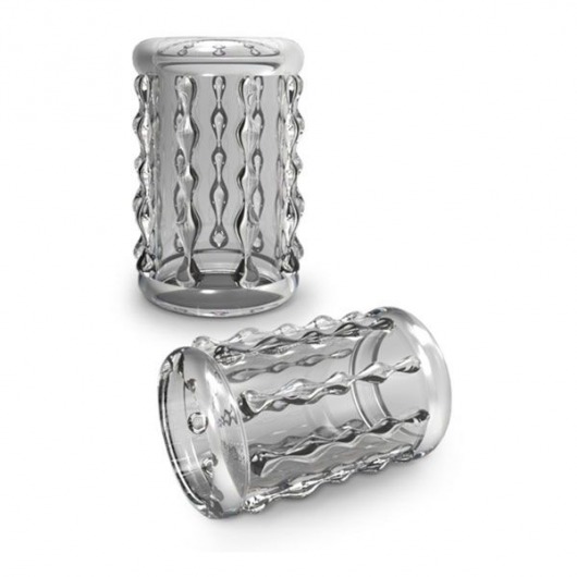 Прозрачная насадка с бороздками STAY HARD COCK SLEEVE 04 CLEAR - Blush Novelties - в Архангельске купить с доставкой