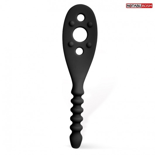 Черная силиконовая шлепалка - 30 см. - Notabu - купить с доставкой в Архангельске
