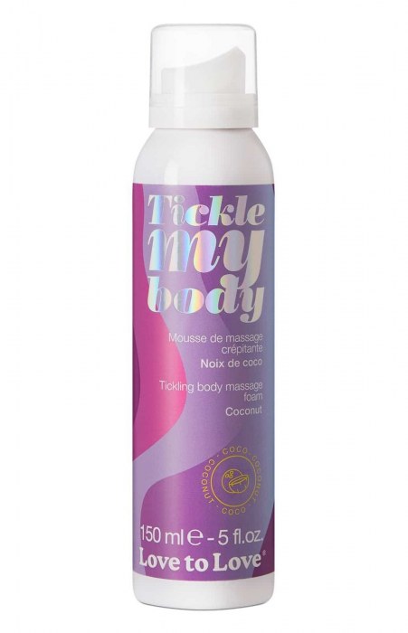 Массажная хрустящая пенка Tickle My Body Coconut с ароматом кокоса - 150 мл. - Love to Love - купить с доставкой в Архангельске