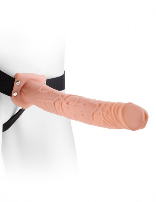 Фаллопротез телесного цвета Hollow Strap-On - 29 см. - Pipedream - купить с доставкой в Архангельске