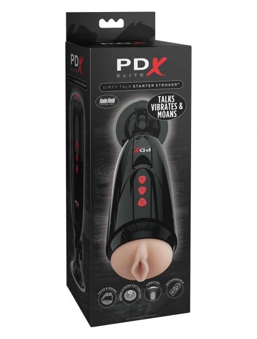 Мастурбатор-вагина с вибрацией Dirty Talk Starter Stroker - Pipedream - в Архангельске купить с доставкой